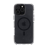 Rvelon iPhone 16 Pro Max Kuori TPU MagSafe Musta/Läpinäkyvä
