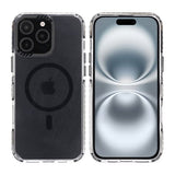 Rvelon iPhone 16 Pro Max Kuori TPU MagSafe Musta/Läpinäkyvä