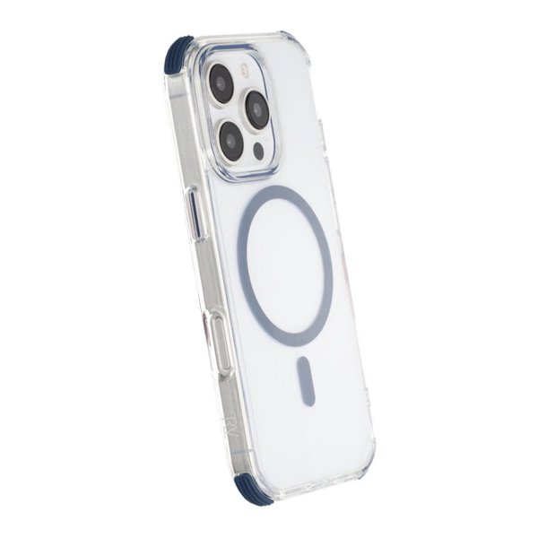 Rvelon iPhone 16 Pro Max -iskunkestävä MagSafe-kuori, sininen