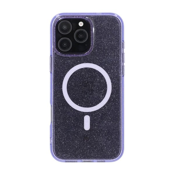 Rvelon iPhone 16 Pro Max Kuori Glitter MagSafe Violetti