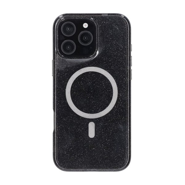 Rvelon iPhone 16 Pro Max Kuori Glitter MagSafe Musta
