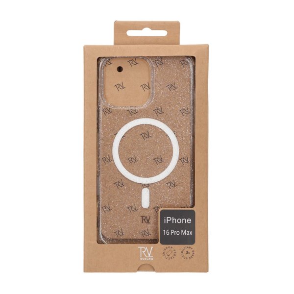Rvelon iPhone 16 Pro Max Kuori Glitter MagSafe Valkoinen