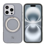 Rvelon iPhone 16 Pro Max -suojakuori, jossa kääntyvä MagSafe-jalusta, harmaa