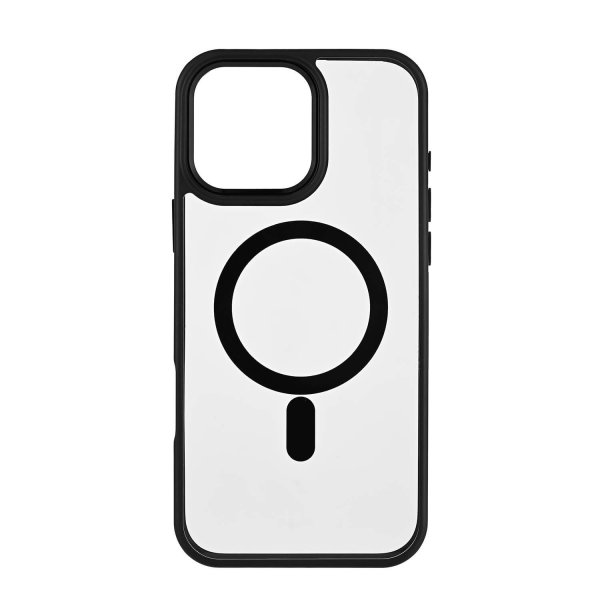 Onsala iPhone 16 Pro Max Kuori Bumper MagSeries Läpinäkyvä Musta