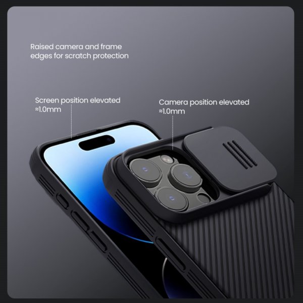 Nillkin iPhone 16 Pro Max -suojakuori CamShield Pro MagSafe Sininen