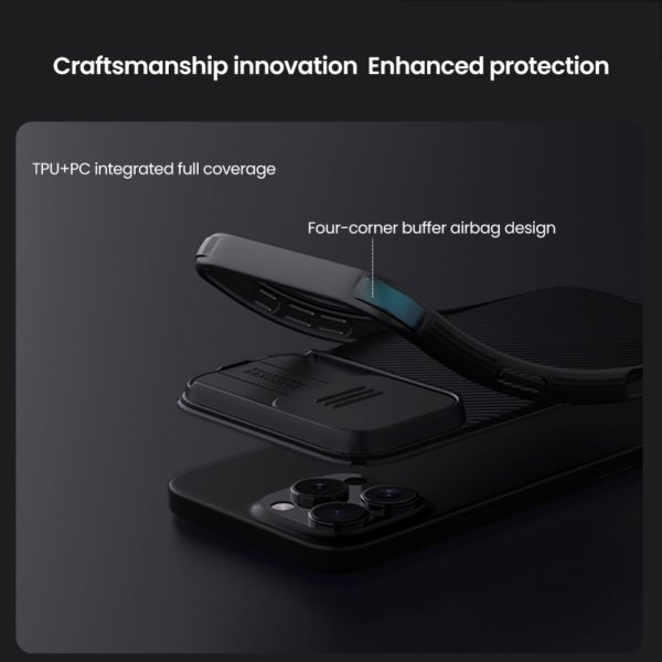 Nillkin iPhone 16 Pro Max -suojakuori CamShield Pro MagSafe Vihreä