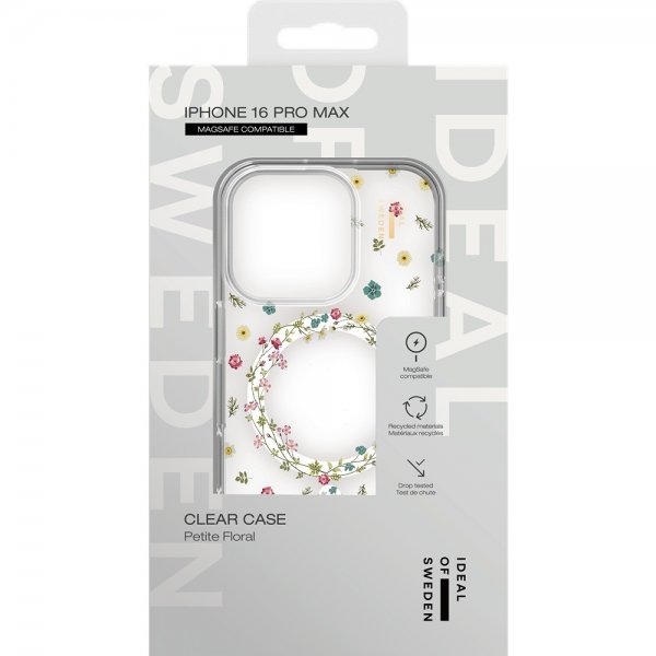 Ideal of Sweden iPhone 16 Pro Max -kuori Clear Case MagSafe Petite Floral