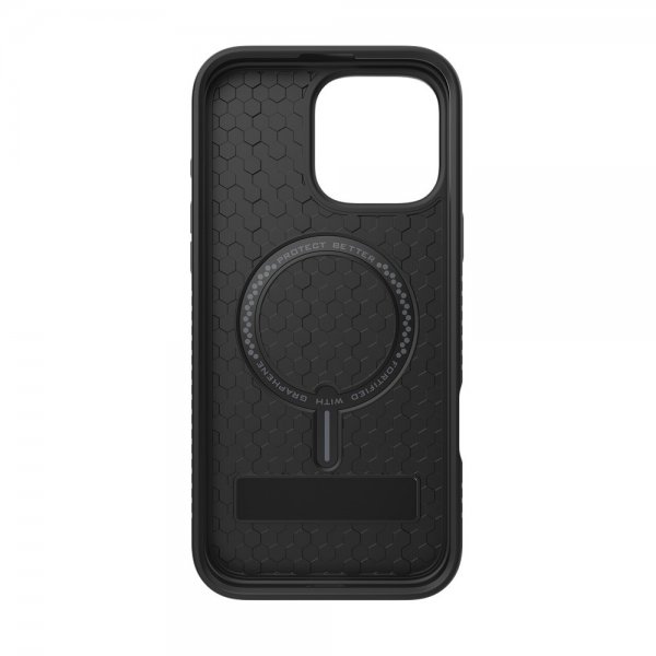 ZAGG iPhone 16 Pro Max -kuori Denali Snap Kickstand Musta