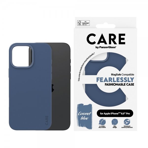 CARE by PanzerGlass iPhone 16 Pro Max -suojakuori Fashionable MagSafe, sininen