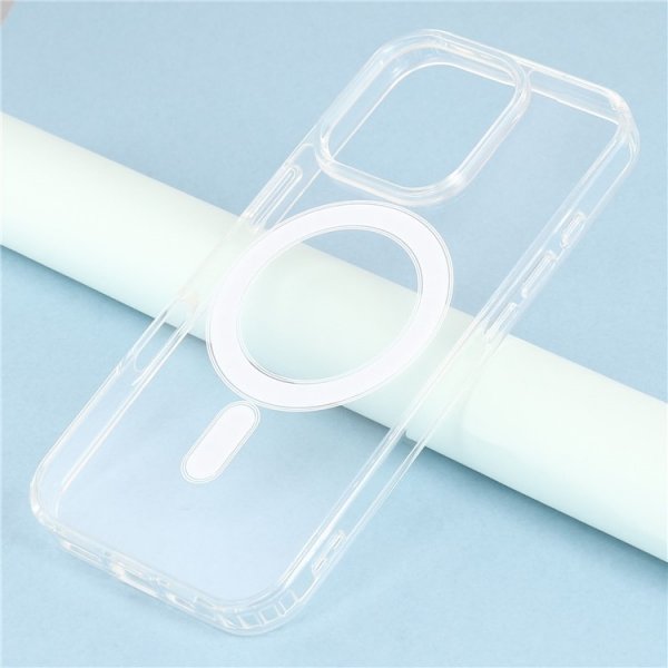 Nordic Covers iPhone 16 Pro Max -kuori, Feather Series MagSafe, läpinäkyvä