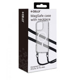 Celly iPhone 16 Pro Max -kuori Freedom Necklace MagSafe, läpinäkyvä