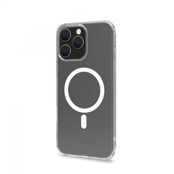 Celly iPhone 16 Pro Max GELSKINMAG MagSafe Kuori Läpinäkyvä Valkoinen