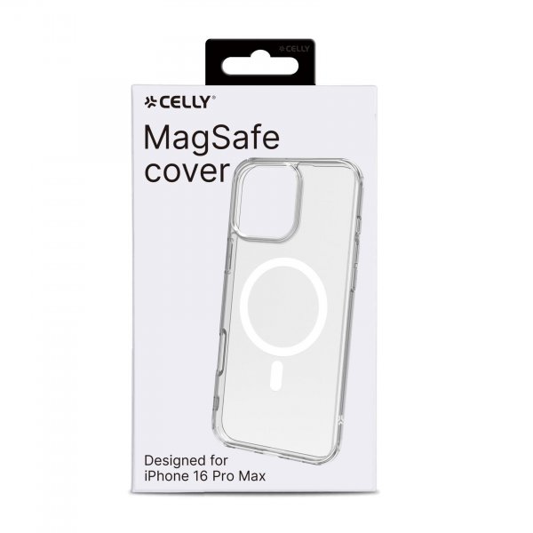 Celly iPhone 16 Pro Max GELSKINMAG MagSafe Kuori Läpinäkyvä Valkoinen