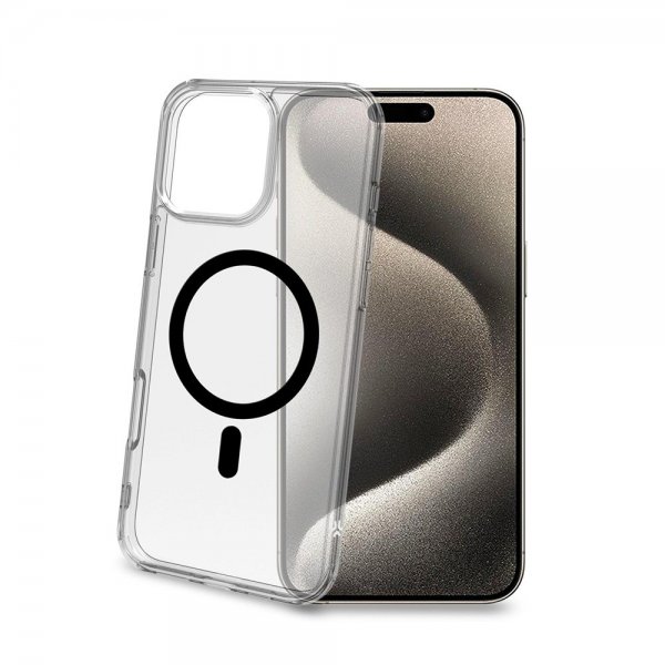 Celly iPhone 16 Pro Max -suojakuori GELSKINMAG, musta