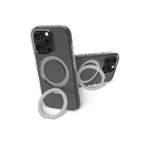 dbramante1928 iPhone 16 Pro Max -kotelo Iceland Ultra D3O MagSafe -jalustalla, läpinäkyvä
