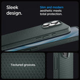 Spigen iPhone 16 Pro Max -suojakuori Liquid Air Abyss Green