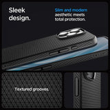 Spigen iPhone 16 Pro Max -suojakuori Liquid Air Mattamusta