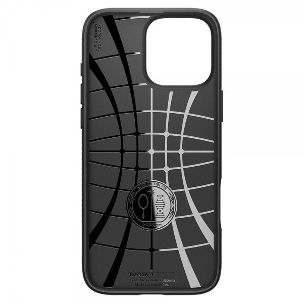 Spigen iPhone 16 Pro Max -suojakuori Liquid Air Mattamusta