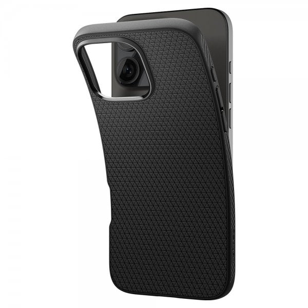 Spigen iPhone 16 Pro Max -suojakuori Liquid Air Mattamusta