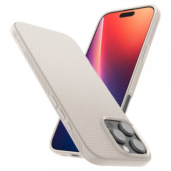 Spigen iPhone 16 Pro Max -suojakuori Liquid Air Natural Titanium