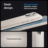 Spigen iPhone 16 Pro Max -suojakuori Liquid Air Natural Titanium