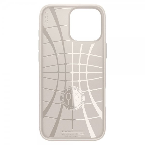 Spigen iPhone 16 Pro Max -suojakuori Liquid Air Natural Titanium