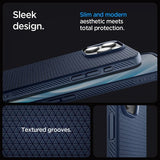 Spigen iPhone 16 Pro Max -kuori Liquid Air Navy Blue