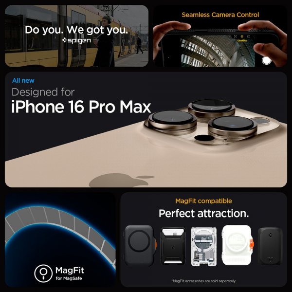 Spigen iPhone 16 Pro Max -kuori Liquid Air T MagFit Mattamusta