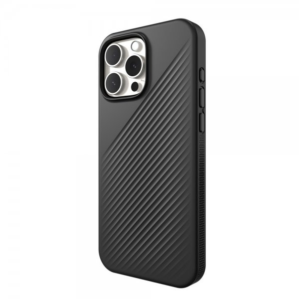 ZAGG iPhone 16 Pro Max -suojakuori Luxe Snap, musta