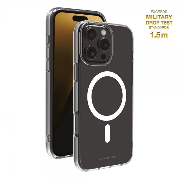 Vivanco iPhone 16 Pro Max Kuori Mag Clear Läpinäkyvä