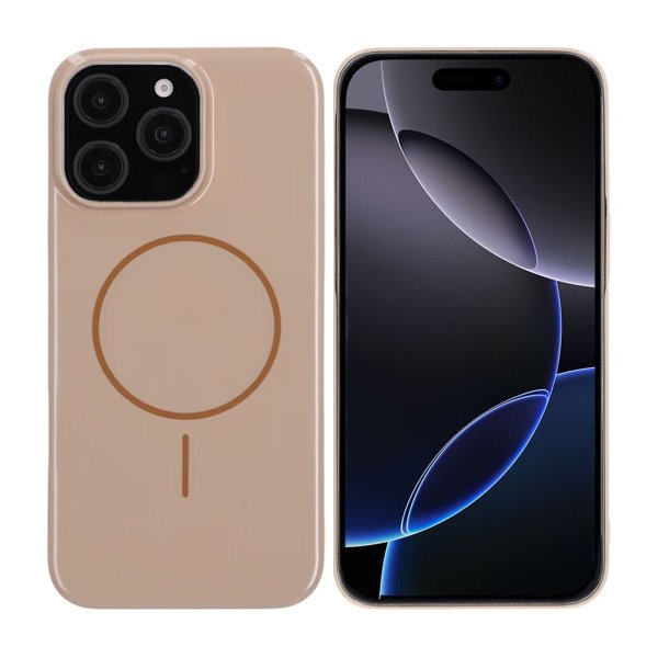 iPhone 16 Pro Max Kuori TPU MagSafe Kiiltävä Kulta