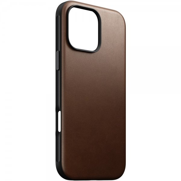 Nomad iPhone 16 Pro Max -kuori Modern Leather Case, ruskea