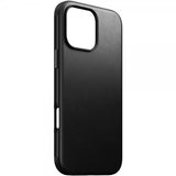 Nomad iPhone 16 Pro Max -suojakuori, moderni nahkakuori, musta
