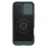 Spigen iPhone 16 Pro Max -suojakuori Optik Armor MagFit Abyss Green