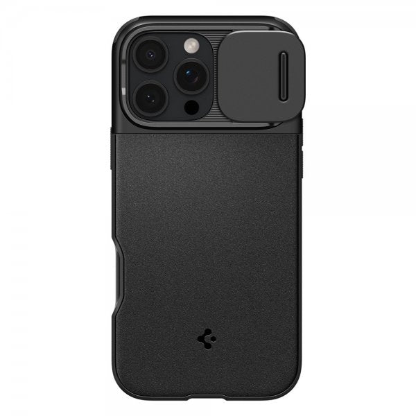 Spigen iPhone 16 Pro Max -kuori Optik Armor MagFit Musta
