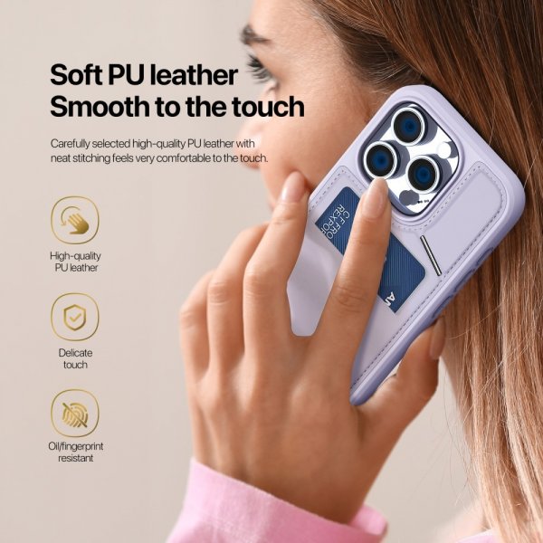 Dux Ducis iPhone 16 Pro Max -suojakuori Rafi II Series MagSafe, violetti