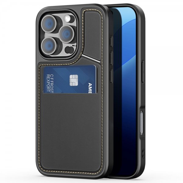 Dux Ducis iPhone 16 Pro Max -suojakuori, Rafi II Series, MagSafe, musta