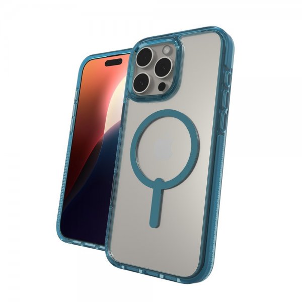 ZAGG iPhone 16 Pro Max -kuori, Santa Cruz Snap, Retro Blue