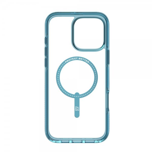 ZAGG iPhone 16 Pro Max -kuori, Santa Cruz Snap, Retro Blue