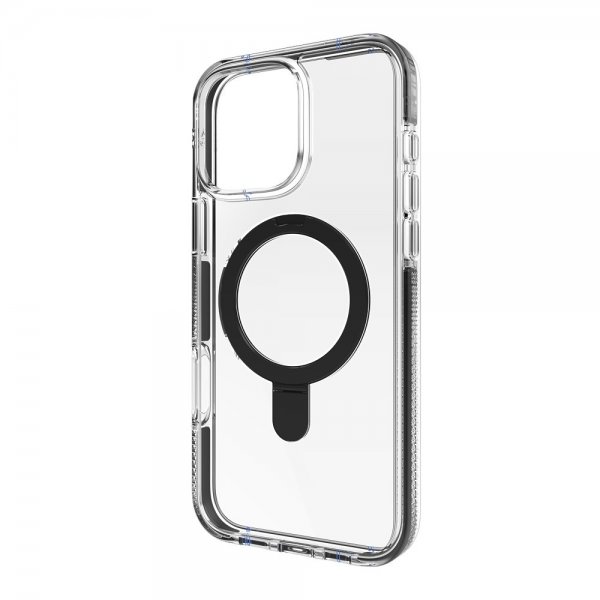ZAGG iPhone 16 Pro Max -kuori, Santa Cruz Snap Ring Stand, musta