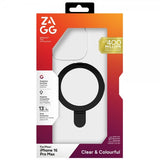 ZAGG iPhone 16 Pro Max -kuori, Santa Cruz Snap Ring Stand, musta