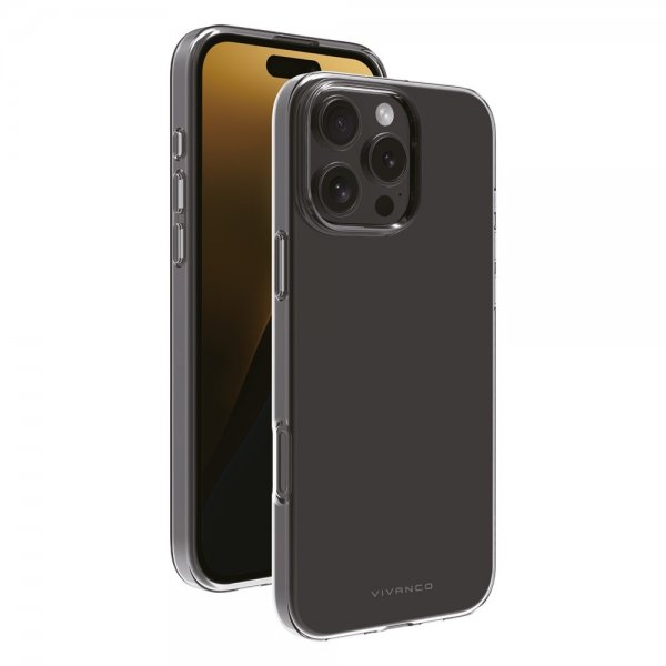 Vivanco iPhone 16 Pro Max -suojakuori Super Slim, läpinäkyvä
