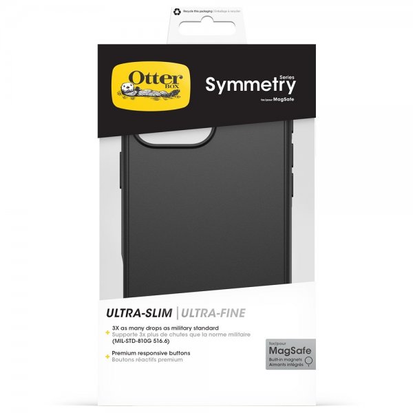 Otterbox iPhone 16 Pro Max -suojakuori Symmetry MagSafe Musta