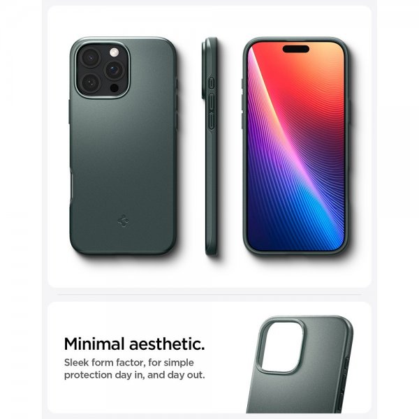 Spigen iPhone 16 Pro Max Kuori Thin Fit MagFit Abyss Green