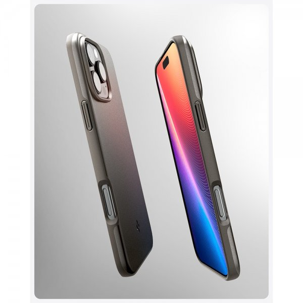 Spigen iPhone 16 Pro Max -kuori Thin Fit MagFit Gunmetal