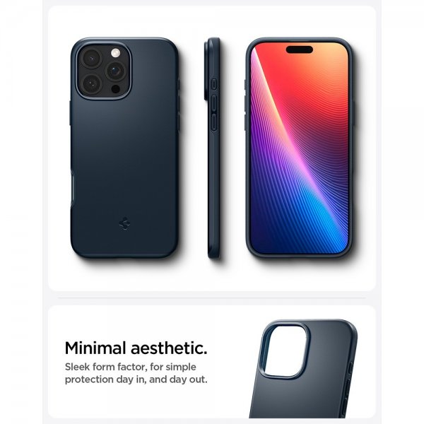 Spigen iPhone 16 Pro Max Thin Fit MagFit Metal Slate -suojakuori