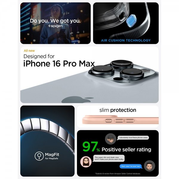 Spigen iPhone 16 Pro Max Kuori Thin Fit MagFit Rose Titanium