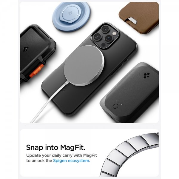Spigen iPhone 16 Pro Max Kuori Thin Fit MagFit Musta
