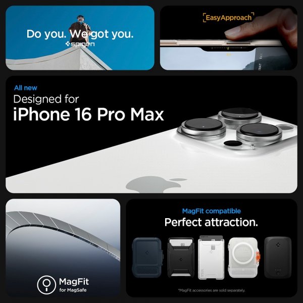 Spigen iPhone 16 Pro Max Kuori Thin Fit T MagFit Clear White