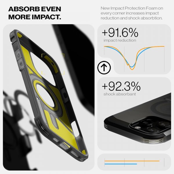 Spigen iPhone 16 Pro Max Kuori Tough Armor MagFit Frost Black